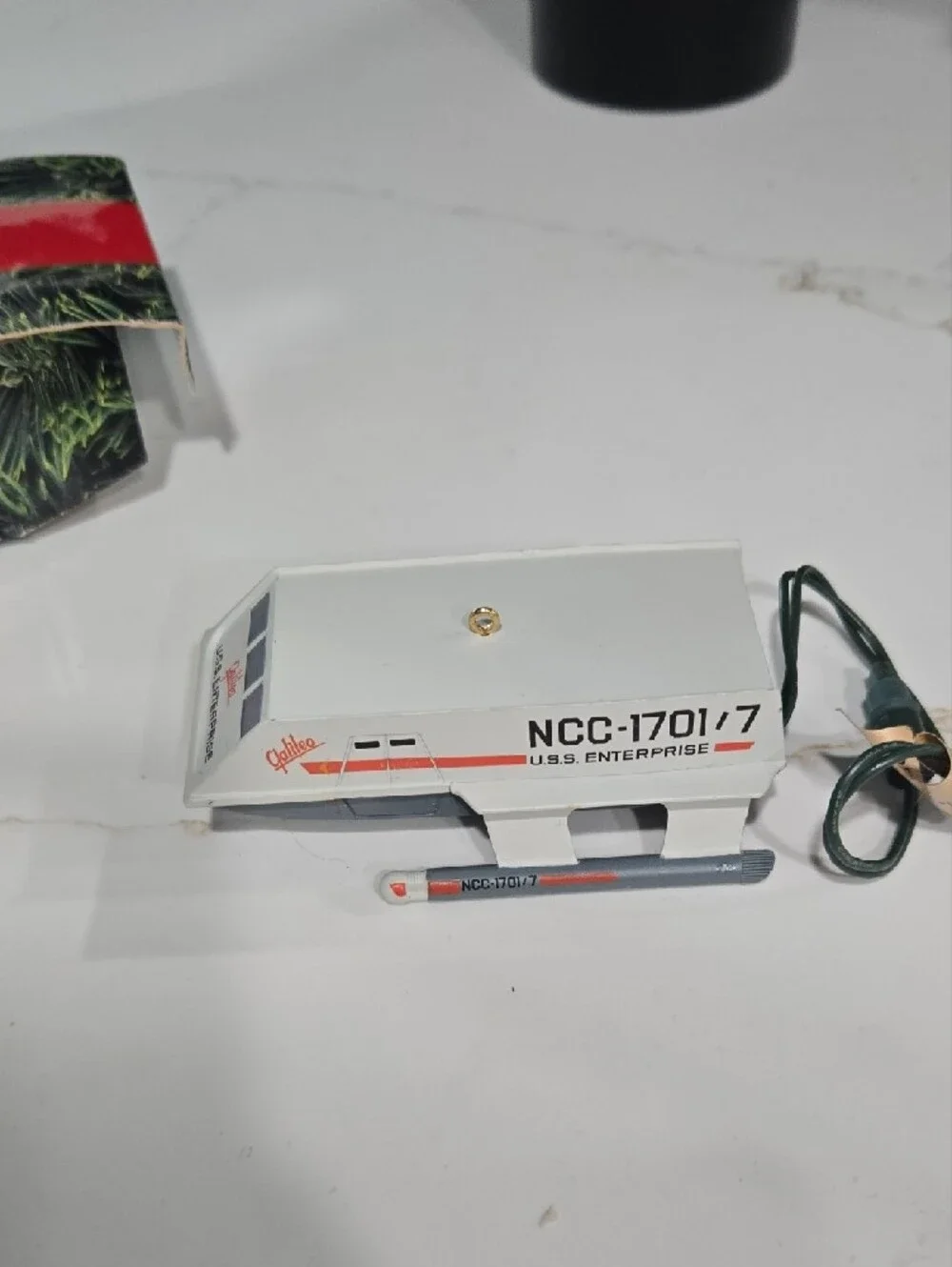 Hallmark Shuttlecraft Galileo Ornament - White, Red, Gold